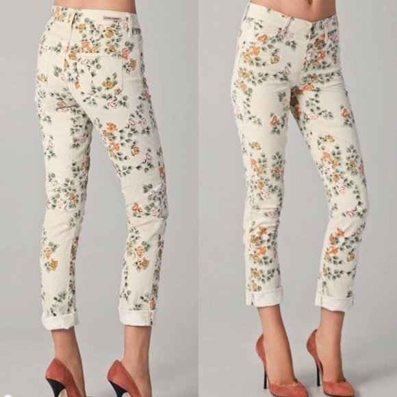 Citizens Of Humanity Denim - Citizens of Humanity Sz 27 Mandy High Waist Retro Slim Roll Up Floral Jeans
